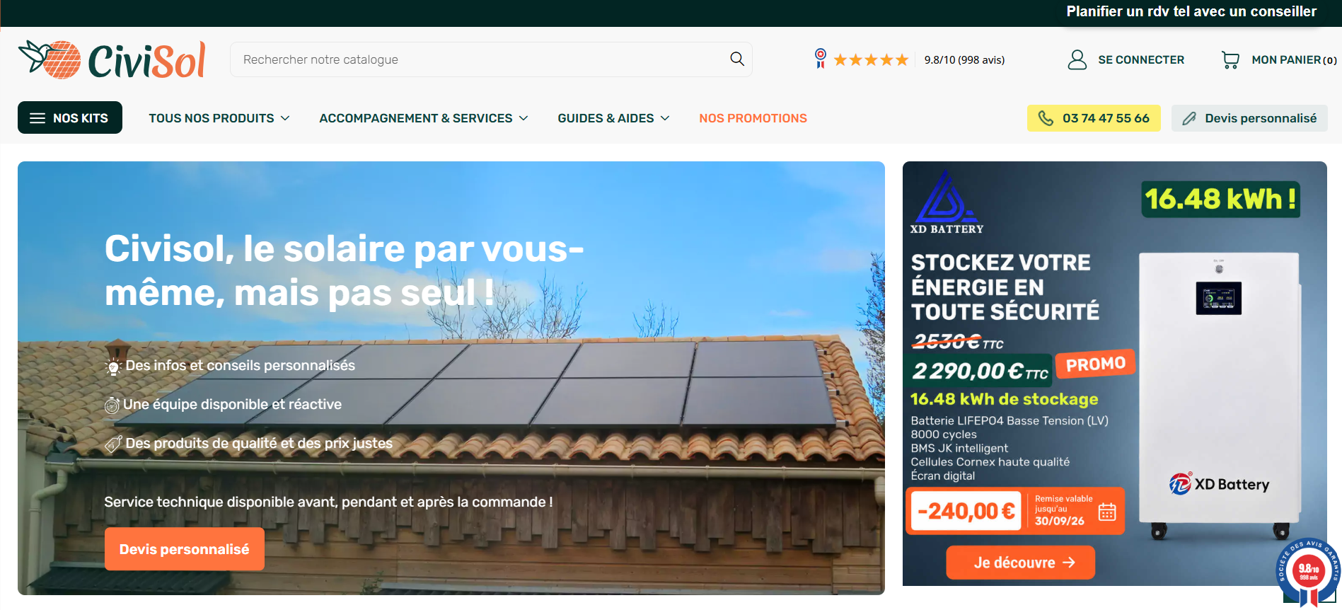 Aperçu du site Civisol
